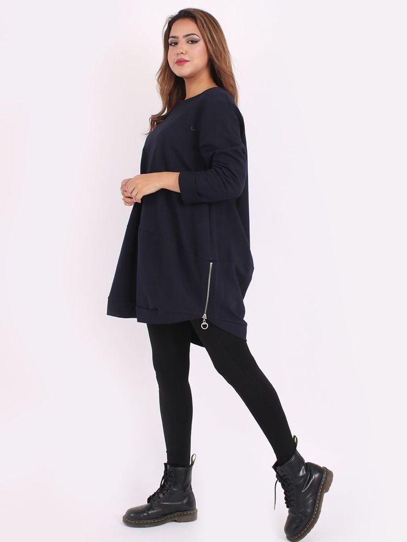 Harper Zip Sweater Navy image 2